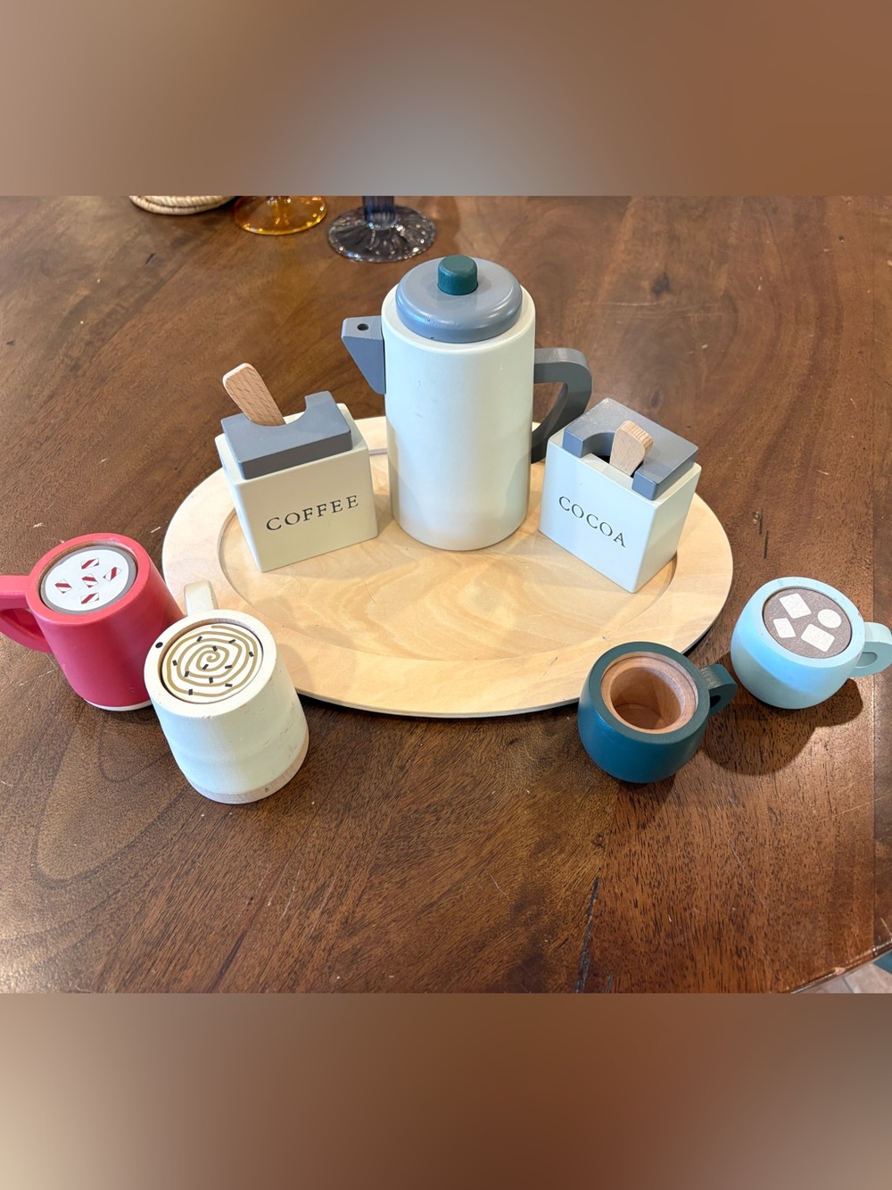 Wooden Toy Coffee & Cocoa Set